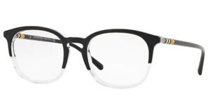 Burberry BE2272 3029 Eyeglasses Men's Black/Crystal Full Rim Square Shape 53-mm