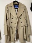 BURBERRY BLUE LABEL Trench coat Beige Pleated Belted Women Size 38/M Used