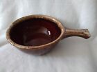 Vintage Hull Brown Drip Soup Chili Serving Bowl with Handle Oven Proof USA
