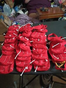 3 Inch Red Mini Tote Bag Wedding Favors Vintage Lot Of 35X