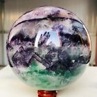 2383g Natural Colorfully Fluorite Quartz Crystal Sphere Healing AF246