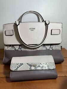 Vintage Guess Purse, Faux Leather Handbag & Wallet - Color, Taupe