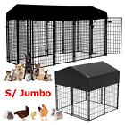 Multi-Size Dog Running Kennel Outdoor Strong Steel Dog Cat Cage with UV Cover