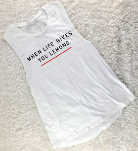 Jim Beam Highball womens white marketing tank top SIZE M sleeveless tee (Y)