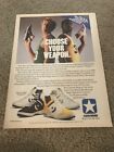Vintage 1986 CONVERSE WEAPONS LARRY BIRD MAGIC JOHNSON Shoes Poster Print Ad 80s