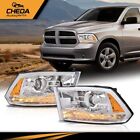 Chrome Projector Headlights w/ LED DRL Fit For 2013-18 Dodge Ram 1500 2500 3500