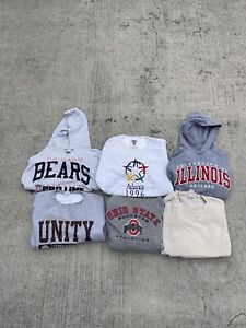 Lot Of 6 VTG Russel Athletics Hoodies And Sweatshirts All Size L