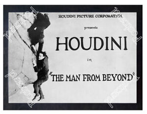 Historic Houdini in the movie The Man From Beyond Advertising Postcard