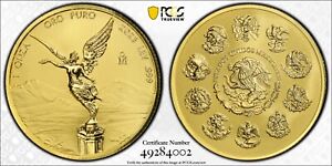 New Listing2023-Mo Reverse Proof Onza 1 Oz Gold Mexican Libertad Coin PCGS PF70