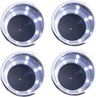 4X White LED Cup Drink Holder Stainless Steel for Marine Boat Car Truck RV
