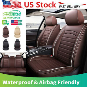 For 2007-2024 Honda Pilot Full Set Leather Car 5 Seat Cover Front Rear Cushions