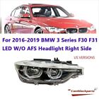 For 2016-2019 BMW F30 3 Series Headlight LED W/O AFS RH Psge Side 63117419630