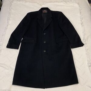 VTG Old Imported Fabric Cashmere Blend Trench Coat Made In Czech Rep. Sz 46-EUC