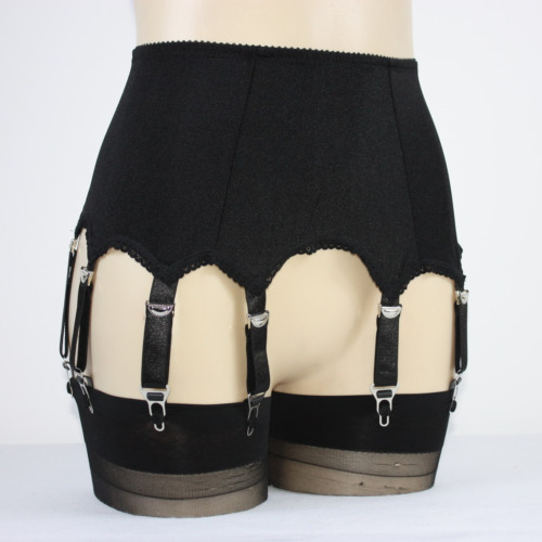 Alacki Retro Style 8 Straps Garter Belts Plain Color Suspender Belt Underwear