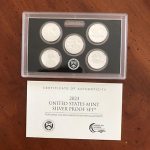 2023 S American Women Quarter Silver Proof Set - All 5 No Box - With Proof COA