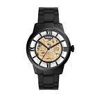 Fossil - Men's Townsman Automatic Stainless Steel 3-Hand Skeleton Watch, Black
