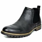 Men's Chelsea Chukka Casual Dress Boots PU Leather Slip On Ankle Shoes