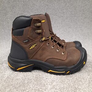 Keen Utility Men’s Boots Mt Vernon 6” Size 9.5 D Brown WP Steel Toe Work 1013258