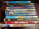Kids Movie Lot Of 11 DVDs Madagascar, Big Hero 6, Happy Feet, Paranorman, & More