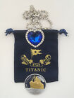 Titanic White Star Line Heart of the Ocean Necklace and Coin Titanic Memorabilia