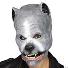 Halloween Snarling Pit Bull Adult Costume Full Head Mask, Grey, One Size