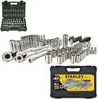 SAE Metric Mechanics Tool Set 85-Piece Ratchet & Socket Sets 1/4 in. and 3/8 in