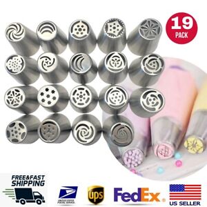 19X Russian Icing Flower Piping Tips Tulip Nozzles Cake Pastry Decorating LARGE