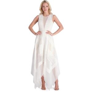 BCBG Max Azria Andi Women’s Asymmetric Sleeveless Lace Handkerchief Dress