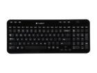 Logitech K360 Wireless USB Desktop Keyboard — Compact Full Keyboard Glossy Black