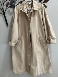 Vintage Bitterman Trench Coat Long Tan  Distressed  SIZE M