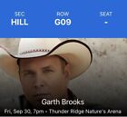 5x Garth Brooks Tickets, Hill, Fri, Sept 30, Thunder Ridge, Branson, $50 Each
