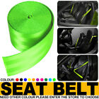 Car Seat Belt Webbing Polyester Seat Lap Closeout Nylon Safety Fluorescent Green