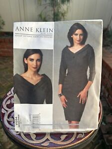 Anne Klein for Vogue Ladies Close Fit Dress Pattern 1254 Uncut Sizes 14-22