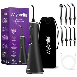 MySmile LP211 Cordless Water Dental Flosser for Teeth, Oral Irrigator 5 Modes