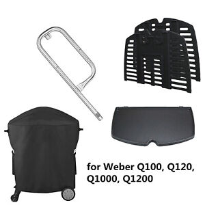 Grill Cover Replacement Burner Cooking Grates for Weber Q100 Q120 Q1000 Q1200