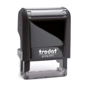 Trodat 4911 Custom Stamp - 3-Line Self-Inking Rubber Stamper - Personalize It!