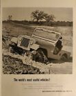 Willys-Overland JEEP World's most useful vehicles Vintage Car Print Ad 1955