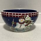 Snowman Christmas Bowl Gates ware by Laurie Gates