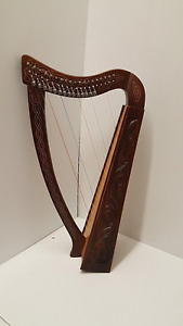 22 Strings Lever Harp Celtic Irish Style Solid Wood Free Carrying Bag Strings an