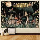 Mushroom Tapestry Moon and Stars Snail Fantasy Plants and Leaves 36.02
