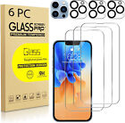 For iPhone 15 14 13 12 11 Pro Max Tempered Glass Screen Camera Protector