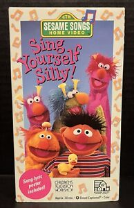 CTW Sesame Street (VHS 1990) Sing Yourself Silly!  Song Lyric Poster
