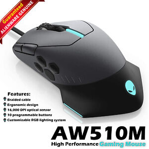 Alienware AW510M Wired Gaming Mouse 16000 DPI High-Performance Sensor 2356N