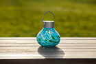 Solar Glass Tea Lantern - Mint