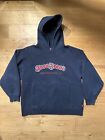 Vtg JNCO Jeans Hoodie Sweatshirt Size XL Navy Blue Embroidered Y2k Baggy Fit