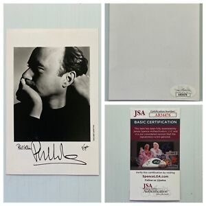 R&R HOF Phil Collins Signed Autograph 3.25 x 5.25 B&W Photo - JSA - FREE S&H!