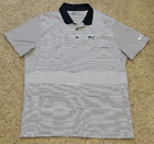 Seattle Seahawks Nike Dri Fit Navy White Striped Polo Shirt Size XLarge XL EUC
