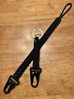 (HK Set) 14” Extra Long Wallet Tether & 6” Carabiner Keychain 550 Paracord Leash