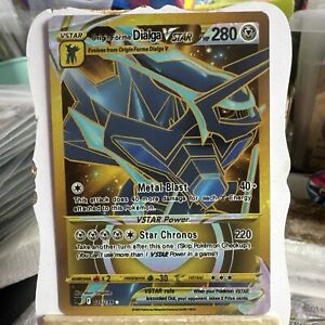 Dialga Vstar Gold Foil Fan Art Pokemon Card Display Card