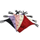3 Pcs Lot Womens Sexy 100% Pure Silk Thongs Panties G String Underwear,M-XXL